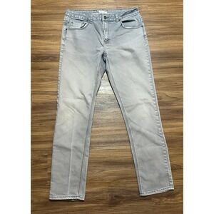Bulletprufe Denim Mens Straight Leg Jeans Grey Wash Pants Sz 36x34